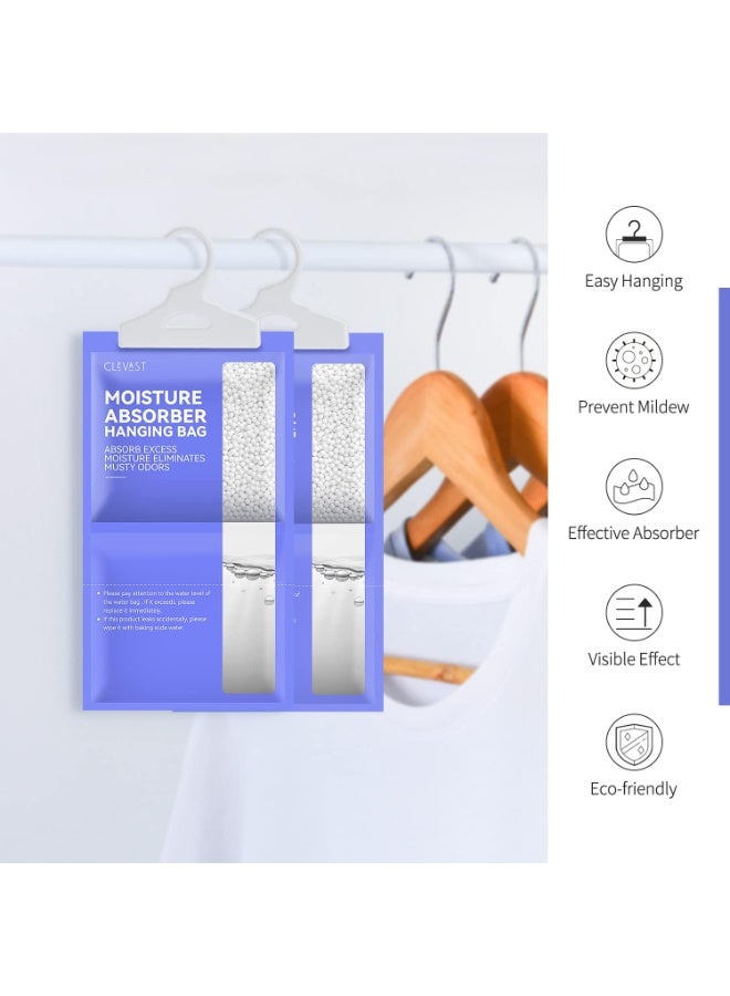 CLEVAST Moisture Absorbers Packets 10 Pack, Dehumidifier Bags for Closet, Unscented Hanging Humidity Absorber in Wardrobes, Bedrooms, Bathrooms(Net Wt. 230g/Pack) - Image 2